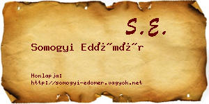 Somogyi Edömér névjegykártya